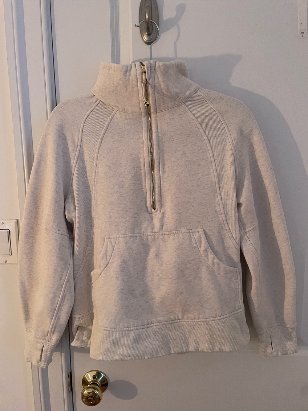 Lulu Lemon Half-Zip Scuba Half Zip - Cream